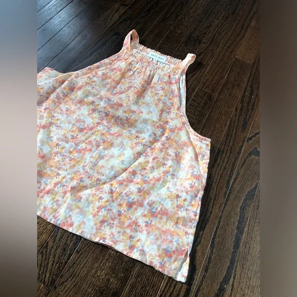 Bella Dahl Women’s M Shirred Halter Top in Peach Floral Print - EUC! - Picture 6 of 12